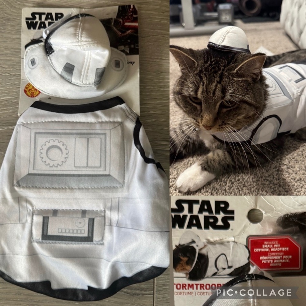 Disney Star Wars Stormtrooper Dog Cat Extra small pet Costume White Black NWT